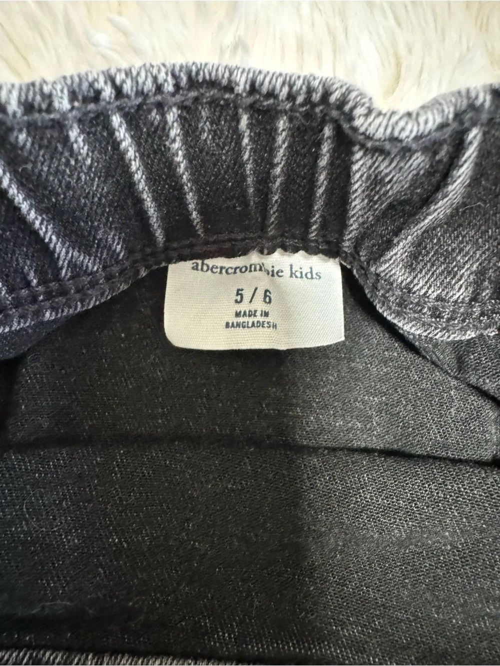 abercrombie kids Black Denim Mini Skirt with Small Front Slit